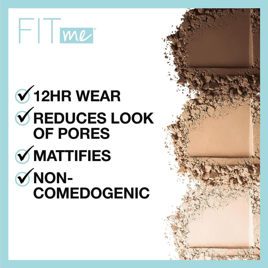 Fit Me Matte + Poreless Pressed Face Powder Makeup & Setting Powder, Classic Beige, 1 Count
