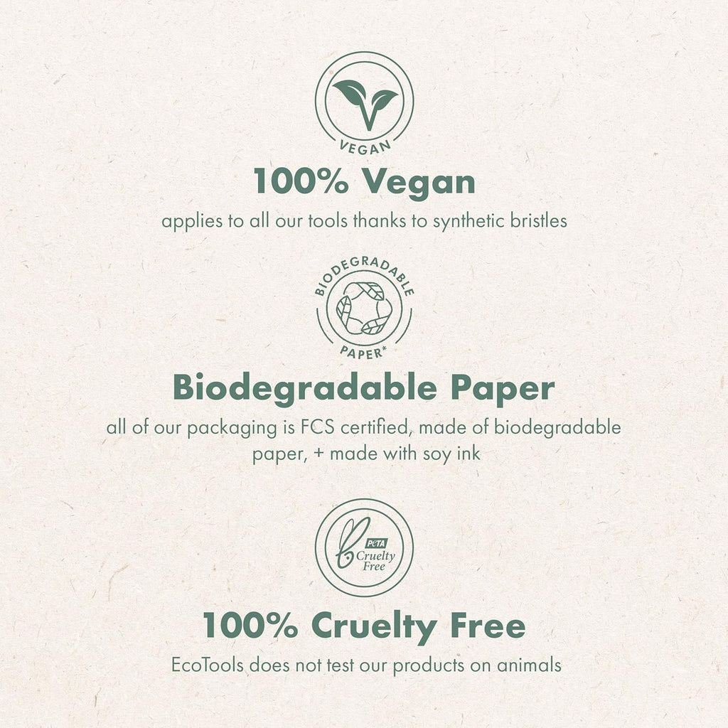 6-Piece Eco-Friendly Makeup Brush Set with Travel Case