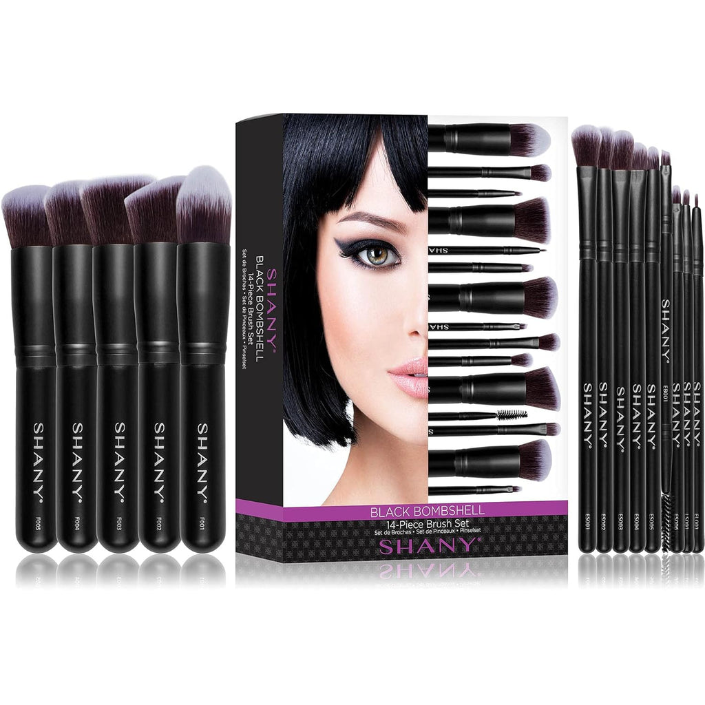 Black Bombshell 14-Piece Professional Makeup Brush Set