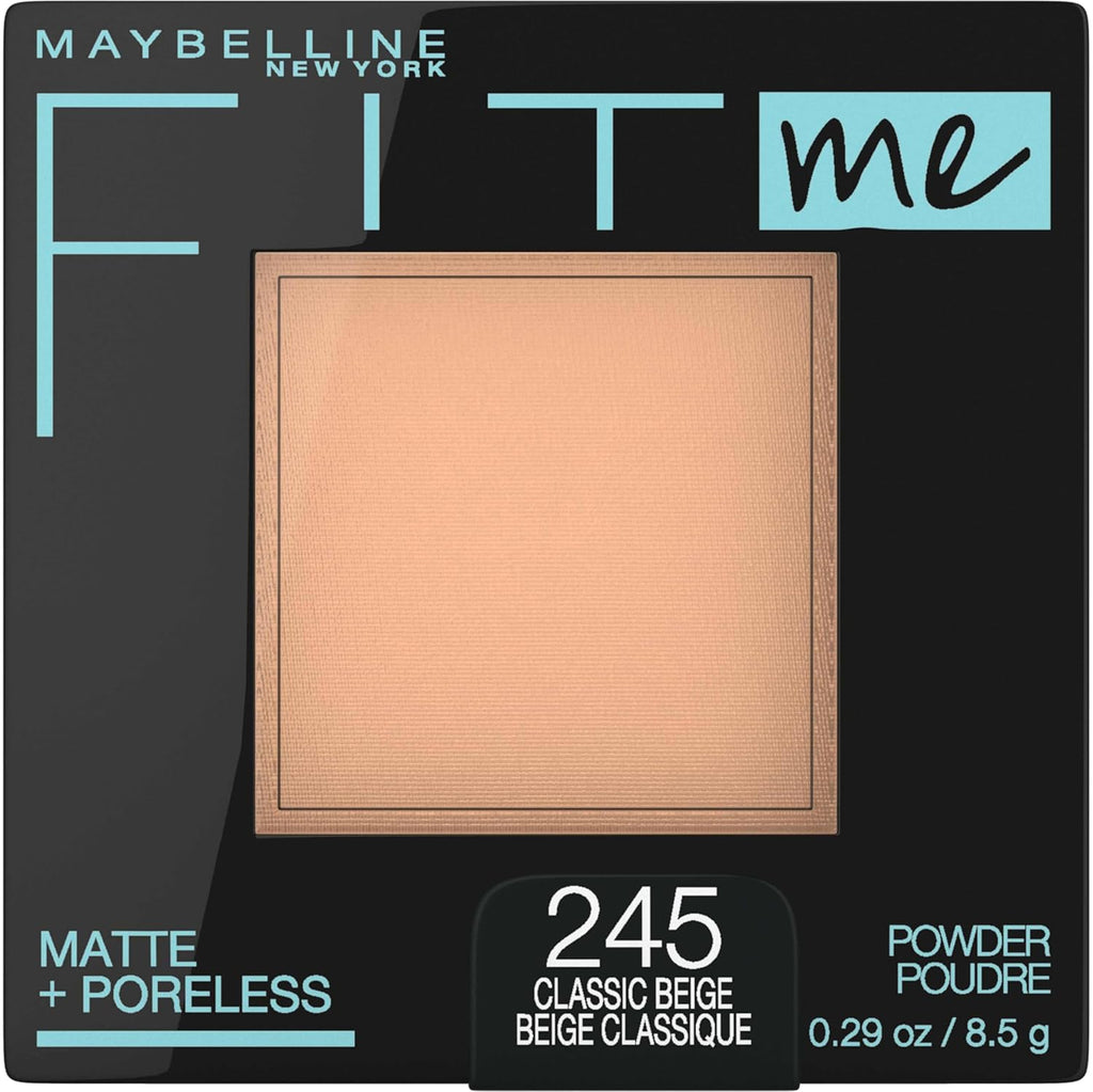 Fit Me Matte + Poreless Pressed Face Powder Makeup & Setting Powder, Classic Beige, 1 Count