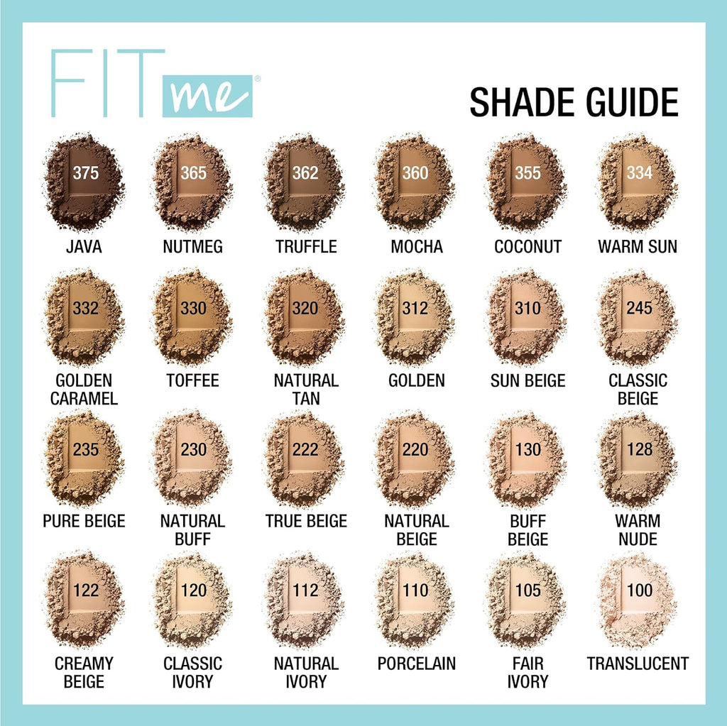 Fit Me Matte + Poreless Pressed Face Powder Makeup & Setting Powder, Classic Beige, 1 Count