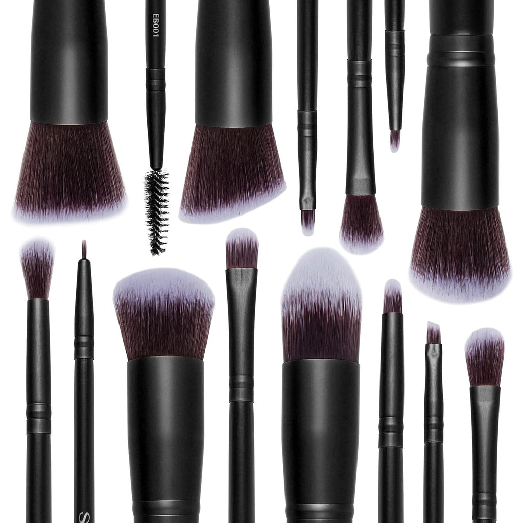Black Bombshell 14-Piece Professional Makeup Brush Set
